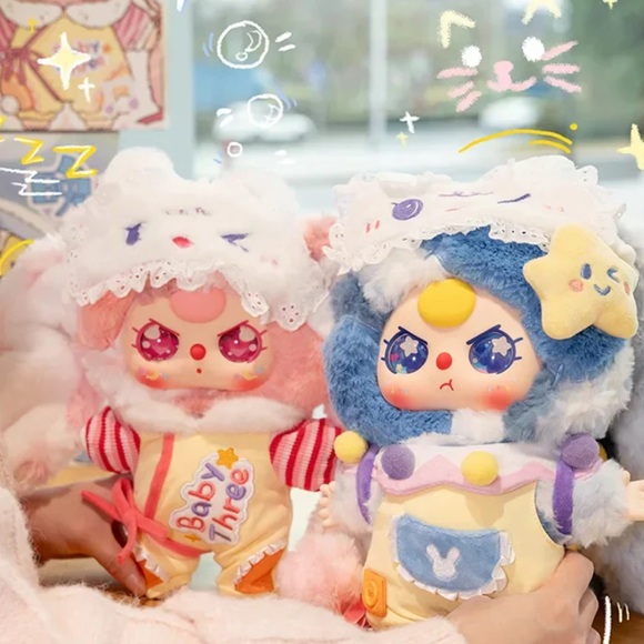 Baby Three 400% Good Night Baby Plush, Blind Box Set - Pink and Blue - Picture 1 of 7